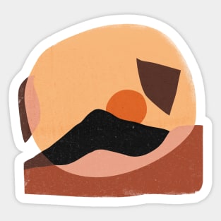 Abstract Mountain Pug Sticker